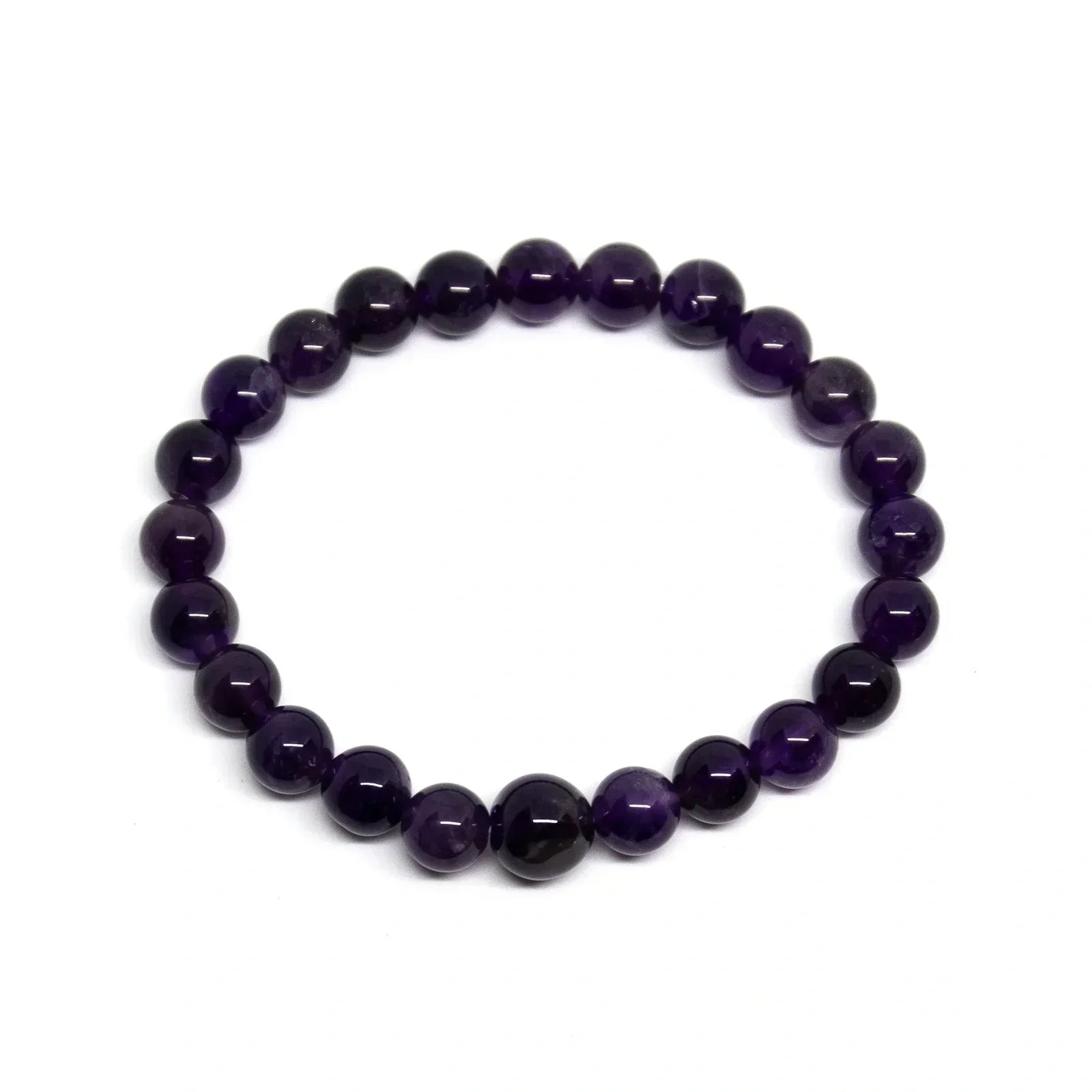 Amethyst Beaded Bracelet - Wrist Mala 4mm - Average Wrists