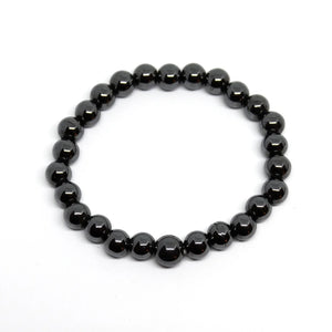 Hematite Beaded Bracelet - Wrist Mala - 4mm - Average Wrists