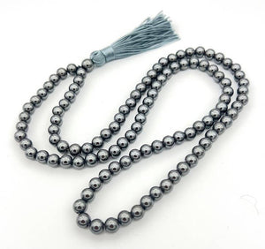 Hematite Zen 108 Bead Mala - Prayer Beads - 8mm