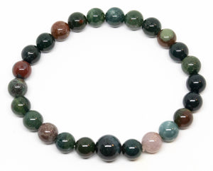 Longer Length Bloodstone Beaded Bracelet Wrist Mala 8mm