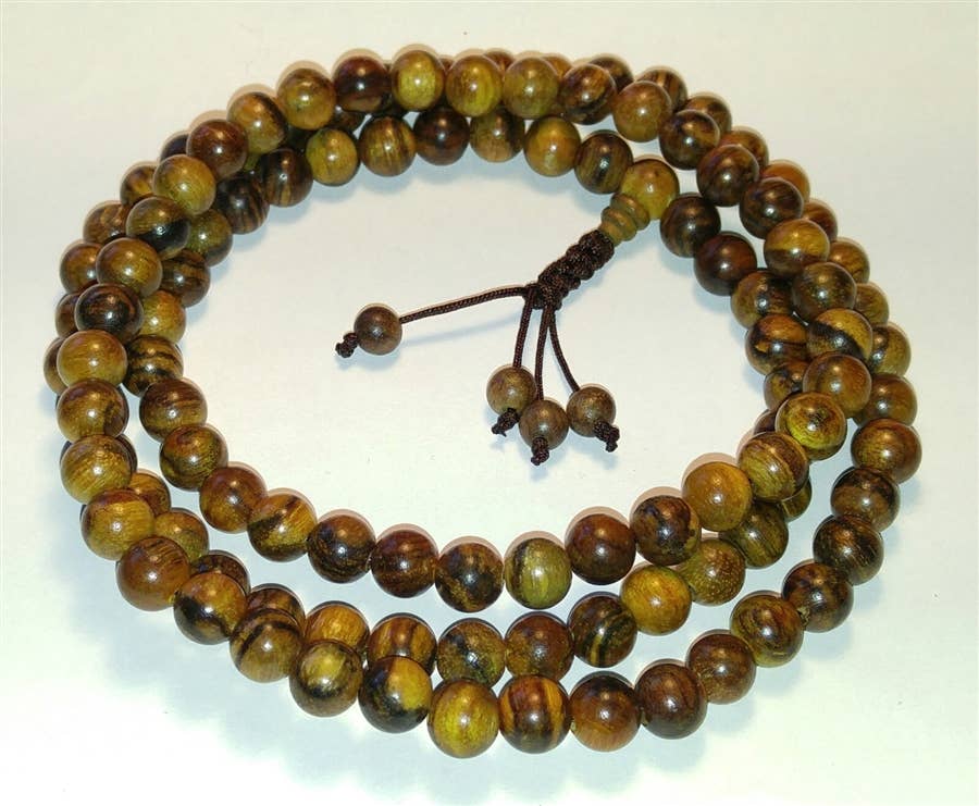 Tiger Aloeswood 108 Bead Mala - 8mm