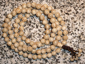 White Lotus Seed 108 Bead Mala - 7.5-8mm