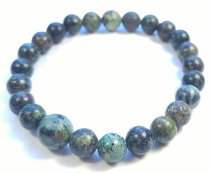Longer Length African Turquoise Beaded Bracelet 8mm