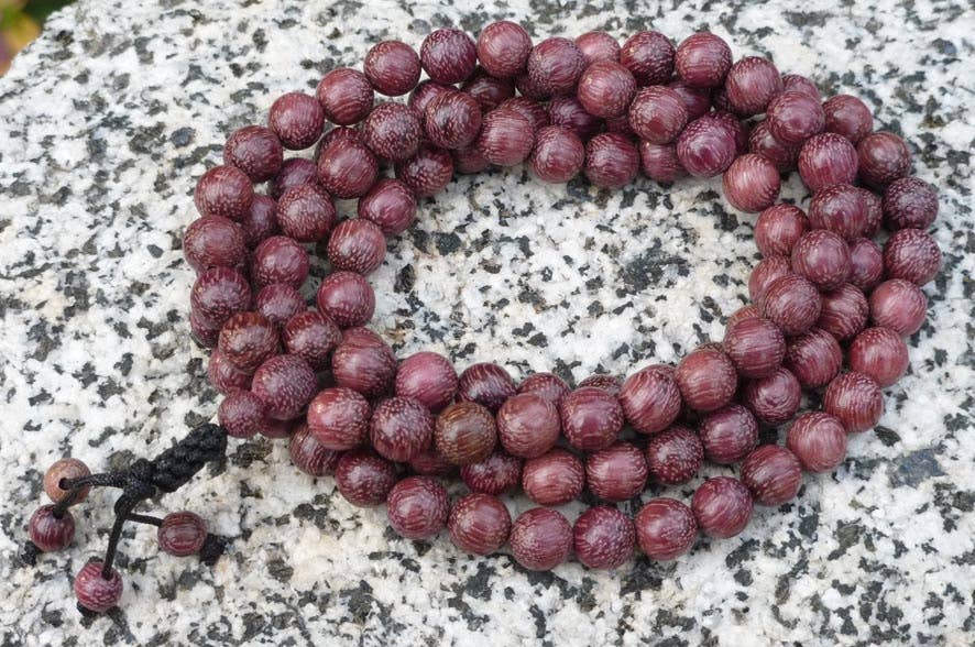 Purpleheart Wood 108 Bead Mala - 8mm