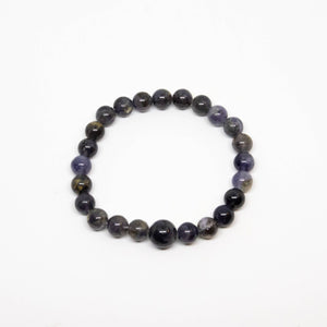 Iolite Beaded Bracelet - Wrist Mala - 8mm