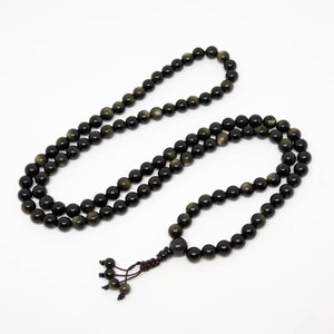 Gold Sheen Obsidian 108 Mala - 8mm