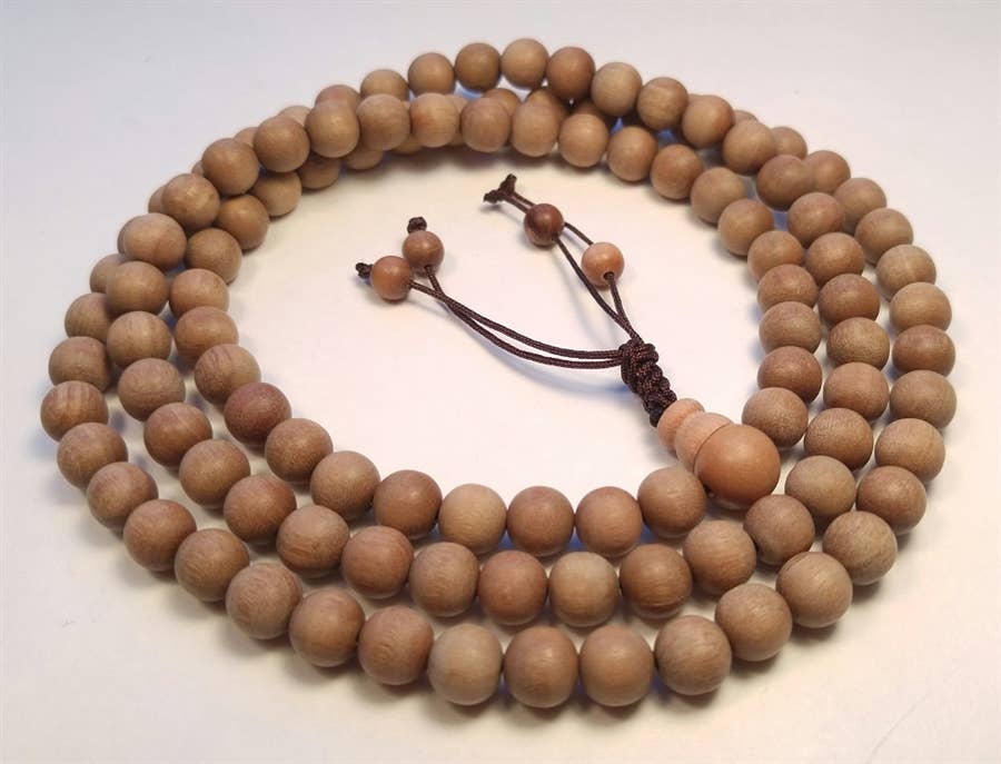 Sustainable Australian Sandalwood 108 Bead Mala - 8mm