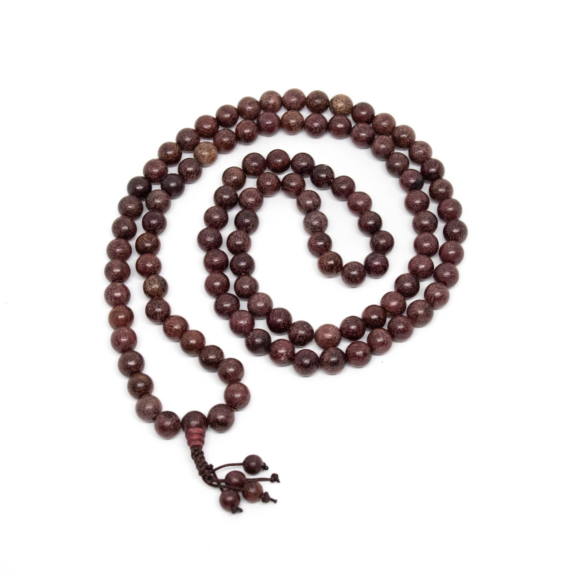 Purpleheart Wood 108 Bead Mala - 8mm