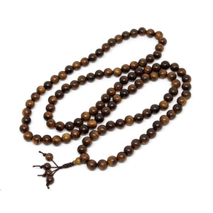 Black Pear Wood 108 Bead Mala - 8mm