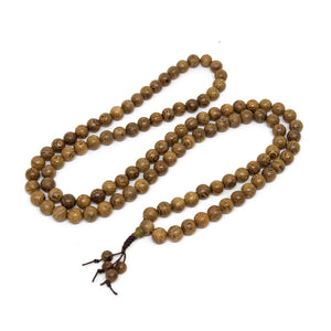 Phoenix Tail Wood 108 Bead Mala - 8mm