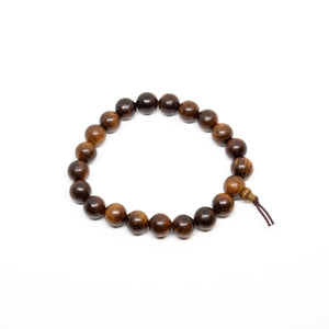 Longer Length Black Pear Wood Bracelet - Wrist Mala - 10mm
