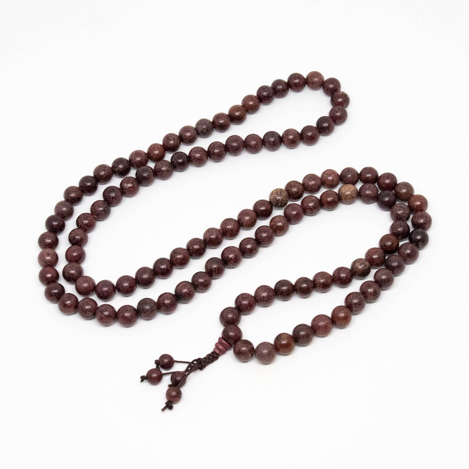 Purpleheart Wood 108 Bead Mala - 8mm