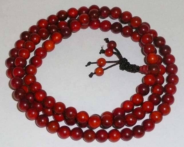 Dragon Blood Wood 108 Bead Mala - 8mm