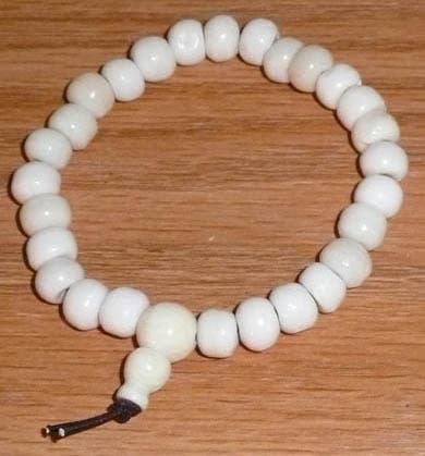 Yak Bone Beaded Bracelet - Wrist Mala - 8mm