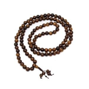 Black Pear Wood 108 Bead Mala - 8mm