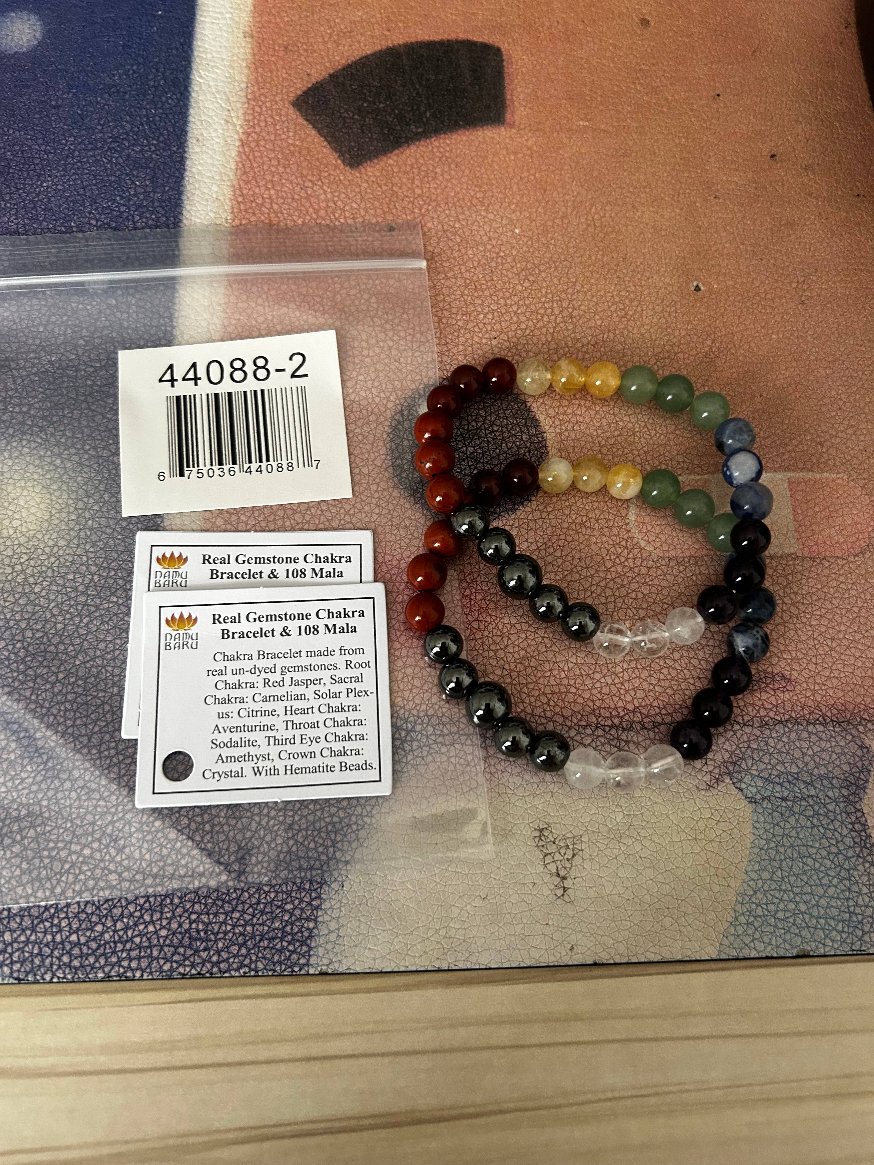 Longer Length Chakra Beaded Bracelet Wrist Mala 8mm