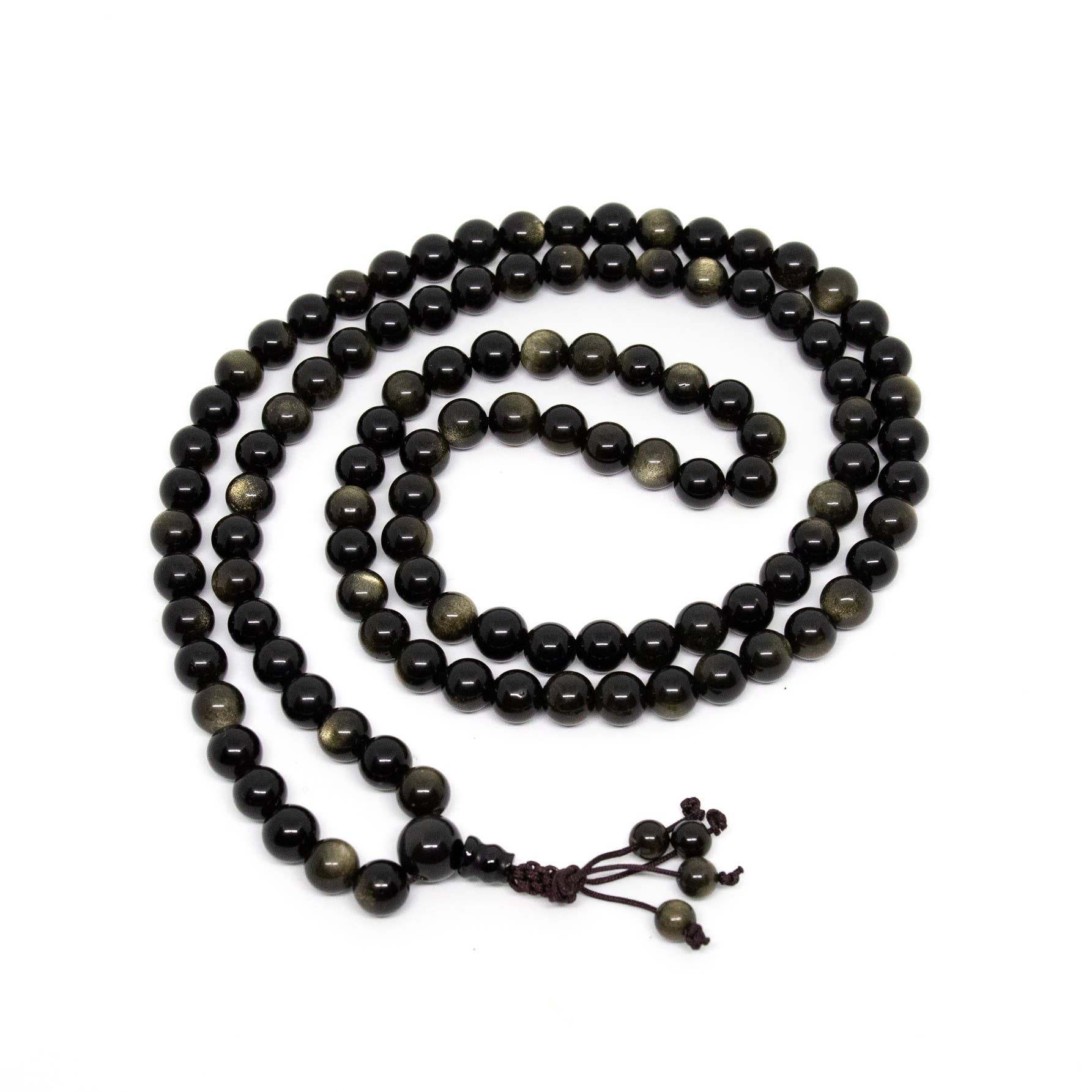 Gold Sheen Obsidian 108 Mala - 8mm