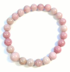 Rhodonite Stretchy Beaded Bracelet - Wrist Mala - 8mm