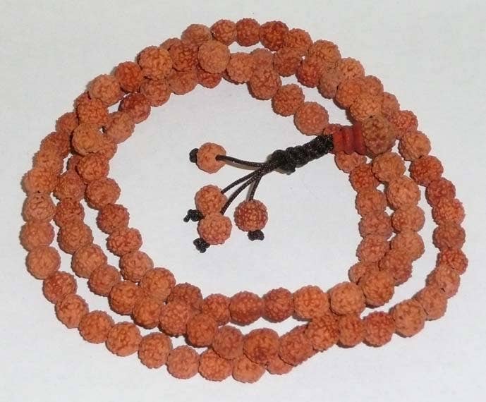 Rudraksha Seed 108 Bead Mala - 7mm