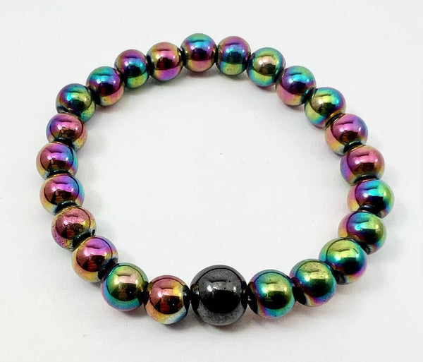 Iridescent Rainbow Heart Magnetic Bracelet – Beads-N-Style