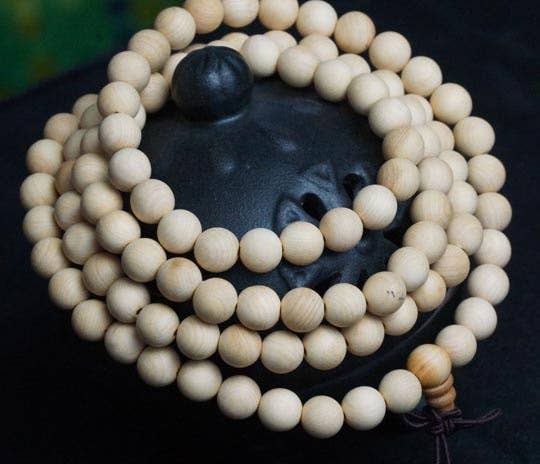 Cypress Wood 108 Bead Mala  - 8mm