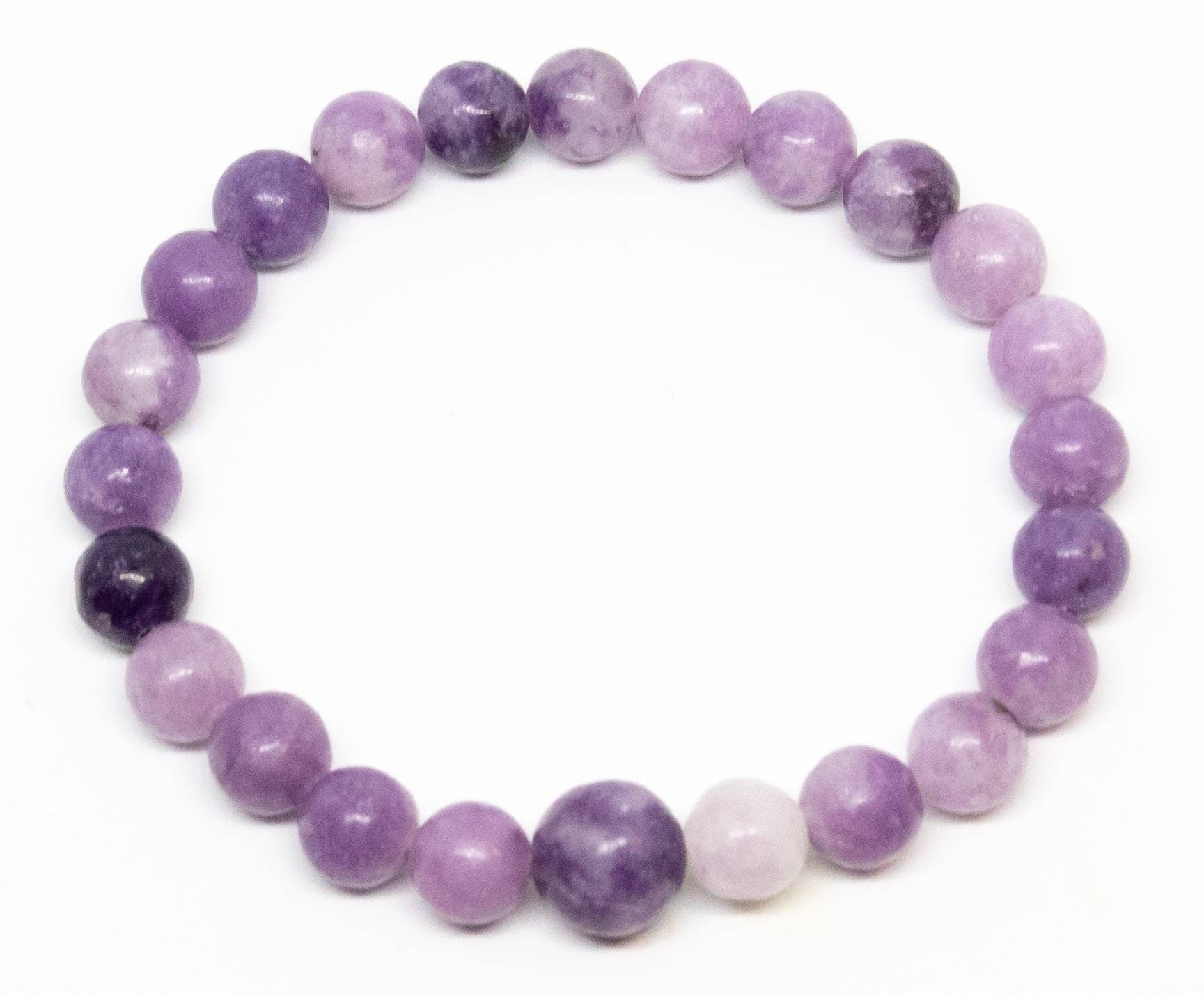 Lepidolite Beaded Bracelet - Wrist Mala - 8mm