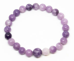 Lepidolite Beaded Bracelet - Wrist Mala - 8mm