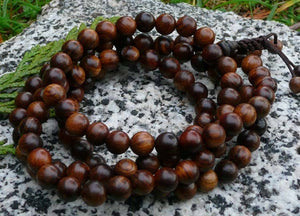 Black Pear Wood 108 Bead Mala - 8mm