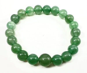 Longer Length Green Aventurine Beaded Bracelet Mala 10mm
