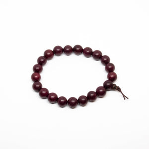 Longer Length Purpleheart Wood Bracelet - Wrist Mala - 10mm